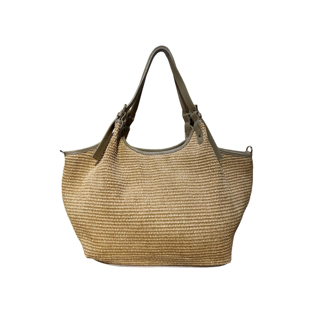 Tressa Raphia & Leather Handbag