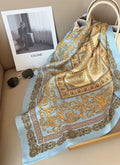 Printed Satin-Feel Square Scarf  70 x 70 cm
