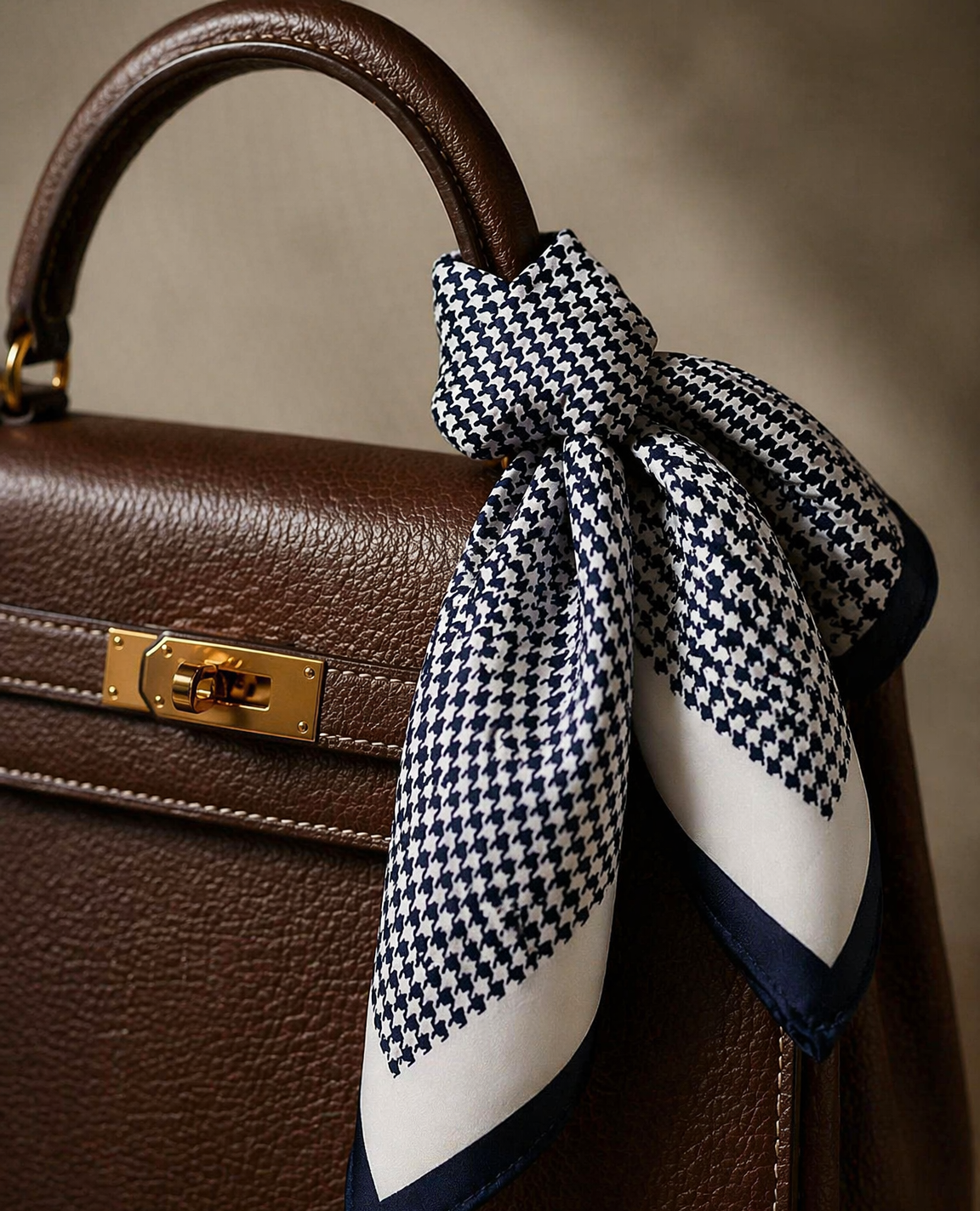 Printed Satin-Feel Square Scarf  70 x 70 cm