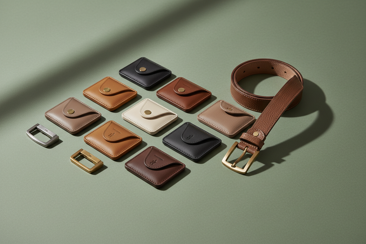 Leather key holders & belts